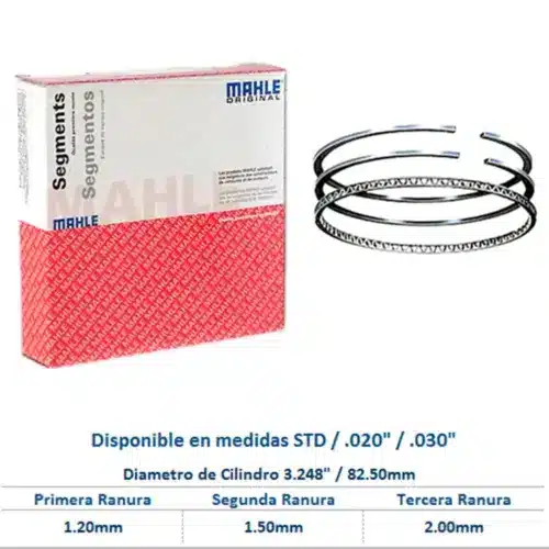 Anillos Motor Golf Jetta A2 A3 2.0 91-98 Beetle 2.0 00-08 Pointer 2.0 95-03 Cabrio 2.0 91-98 Cordoba 2.0 02-08 Ibiza 2.0 03-08 Passat 2.0 91-98 0.20 41926CP020 3005KM020 Mahle