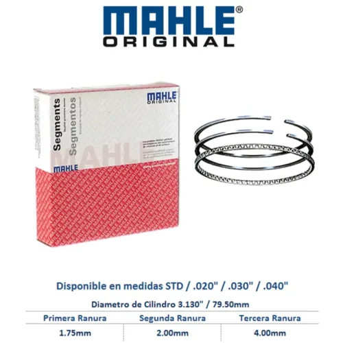 Anillos Motor Caribe Atlantic 1.6 77-86 1.7 78-83 Mahle 9979KX-STD