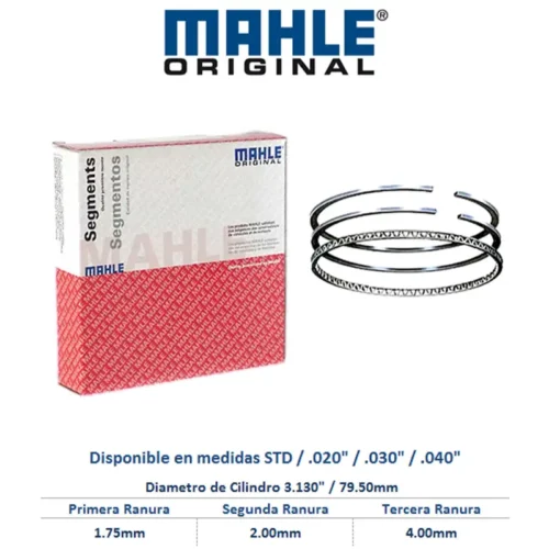 Anillos Motor Caribe Atlantic 1.6 77-86 1.7 78-83 Mahle 9979KX-020