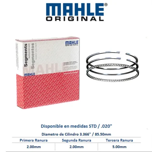 Anillos Motor VW Sedan T1 Vocho 1600 74-04 Combi 1600 80-03 Safari 1.6 80-82 9183X-STD 42297-STD MR6781-STD Mahle