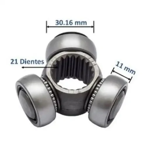 Tripoide Triceta 21 Dientes Courier 01-12 Fiesta 98-10 Focus 00-04 Ikon 01-05 KA 01-08 Mondeo 01-07 Platina 02-10 Clio 02-10 Mini Cooper 02-06 206 00-08 21815A